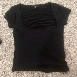 Black open chest fancy shirt